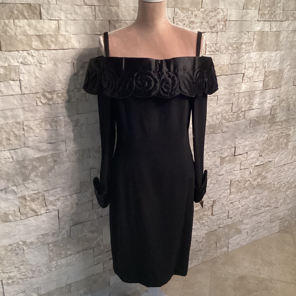 Vintage A. J. Bari Off-shoulder Cocktail Dress (NWT)